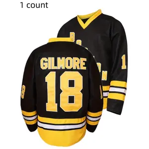 Men’s hockey jersey, stitched #18 embroidered hockey jersey, jersey shirt, casual loose sportswear for training and competition, men’s sportswear for all seasons