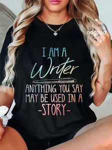 100% Cotton Writer Art For Men Women Writing Lover Author Poet Writer T-Shirt