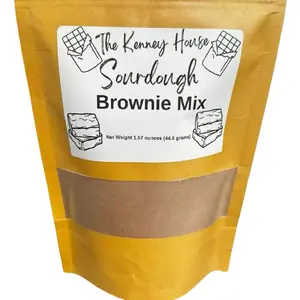 Sourdough Brownie Mix - 1 Pack - Gut Healthy, Made with Dehydrated Sourdough Starter, All Purpose Flour for Baking, Quick & Easy Dessert Option Bake Nata