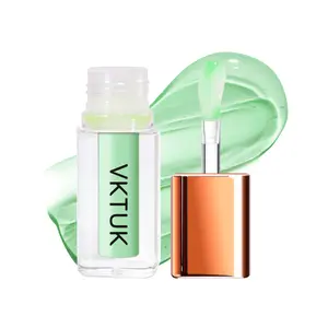 VKTUK 6-Color Fruity Flavor Lip Oil Set for Women - Hydrating, Plumping, Non-Sticky, Shiny, Long-Lasting Lip Makeup Kit for All Skin Types (Single Item)