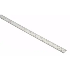 SPI Steel Rule - 36 in OAL, 3/4 in OAW, Satin Chrome-Plated Silver, Flexible, English & Metric Graduation (1/2, 1/32, 1/64 in), Model 13-956-8, 3/4 Inch Oaw