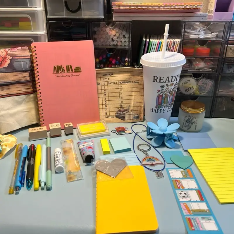 Deluxe Mystery Bookish Bundle - Stationery Set for Book Lovers with Capsules of Sticky Notes, Lined Stickers, Mini Notebooks, and More