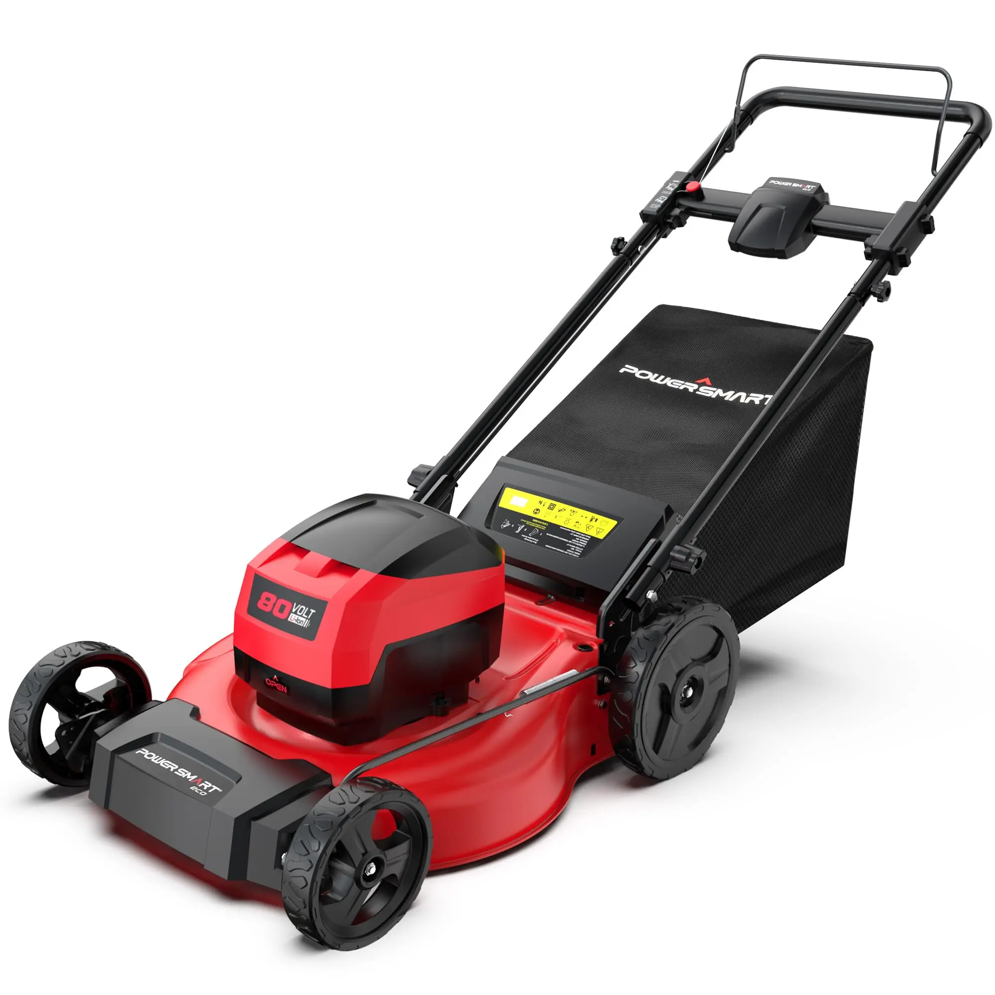 PowerSmart 80V MAX 21-in Cordless Battery Operated Lawn Mower, 3-in-1 Brushless Electric Lawn Mower (PS76821)