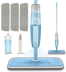 Spray Wet Mops for Hardwood Floor Cleaning Floor Mop with 3 Washable Pads for Swiffer Powermop - Refillable Dust Dry Mop Home Commercial Mops for Wood Laminate Ceramic Tiles Vinyl