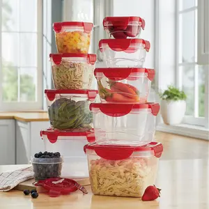 Chef Tested 20-Piece BPA-Free Food Storage Set with Snap-Lock Lids, Leak-Resistant, Microwave and Dishwasher Safe, Made for Family Meals and Easy Serving