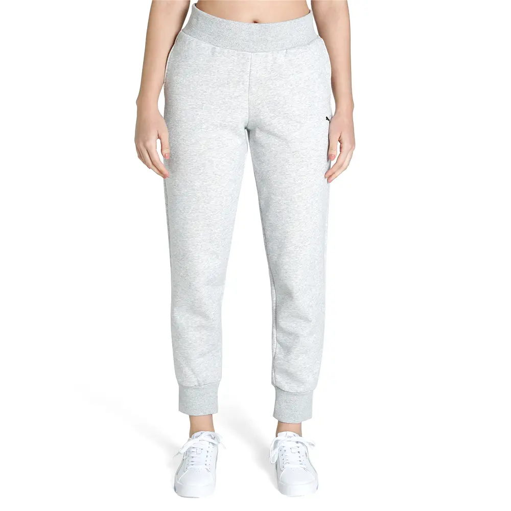 PUMA Womens Essentials Logo High Waist Joggers Casual - Grey