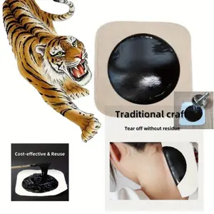 【QIANCAOTANG】 Tiger Herbal Waist Patch - 1 Packs Traditional Chinese Heat Pads for Back Long Lasting Up To 8 Hours 2-3x Reuse