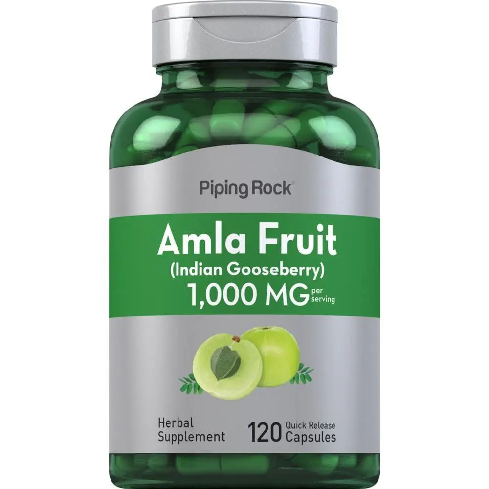 Piping Rock Amla Fruit Extract Capsules 1000mg | 120 Count | Herbal Supplement | Non-GMO, Gluten Free