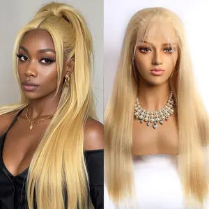 【Lemoda Outlets Deals】Lemoda Blonde 613 13x6 Straight Lace Frontal Human Hair Wigs Outlets Sale 200% Honey Blonde Straight HD Transparent 13x6 Lace Front Wigs Pre Plucked Glueless Wigs