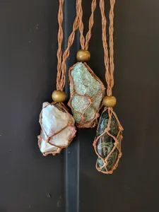 Macrame Style Crystal Holder