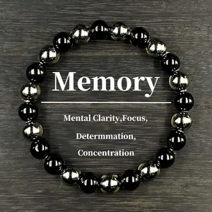 Memory Bracelet Mental Clarity, Focus, Determination, Concentration Natural Healing Crystal Gorgeous Stone Gemstone Jewelry Energy Love Girlfriend Boyfriend Souvenir Valentine Anniversary New Year Christmas Halloween Birthday Gift