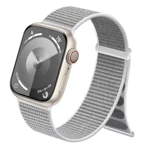 Durable Nylon Braided Watch Band (Band Only), Adjustable Velcro Design Watch Band, Breathable Elastic Watch Band, Smart Watch Strap for Apple Watch-Ultra SE Series 1-9