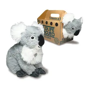 Wild Life Rescue Koala - 15" Adorable Plush with Realistic Crate & ID Card - Ethical Sustainable Materials - Wild Heart Technology for Education