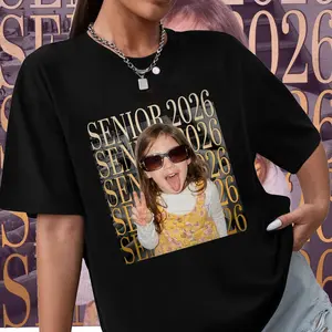 Personalized Vintage Photo Senior 2026 Shirt, Custom Graduate Tee, Class of 2026 Graduation Gift