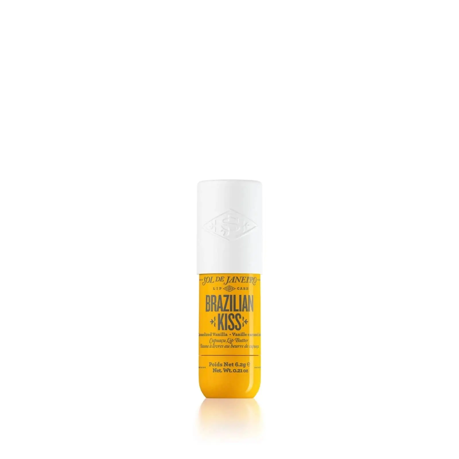 Sol de Janeiro Brazilian Kiss Cupuaçu Lip Butter | Nourishing Vegan Lip Butter for Moisturized, Soft & Naturally Plump Lips with Dewy Shine. Scented With Notes Of Caramelized Vanilla & Toasted Macadamia