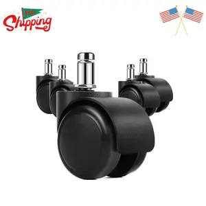 2" Office Chair Wheels Heavy Duty Replacement, Only Fits 11mm Stem, NOT for 10mm or Chairs, Set of 5