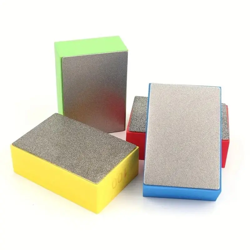 Diamond Polishing Block Set, Diamond Polishing Pads, 4 In 1 Tile Edge Trimming Stone, Glass & Wood Polishing & Deburring Tool, Abrasive & Finishing Products, Polishing Kit