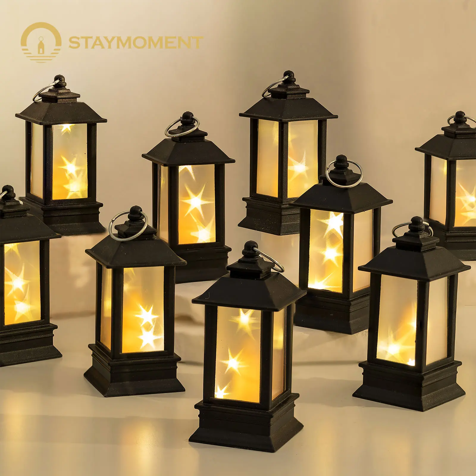 CANDELDO 24-Lantern Set - Star-Lit Mini LED Festival Style Decoration Props, Halloween Element Decorative Lights, Tabletop Centerpiece Mood Lighting, Home Party Supplies