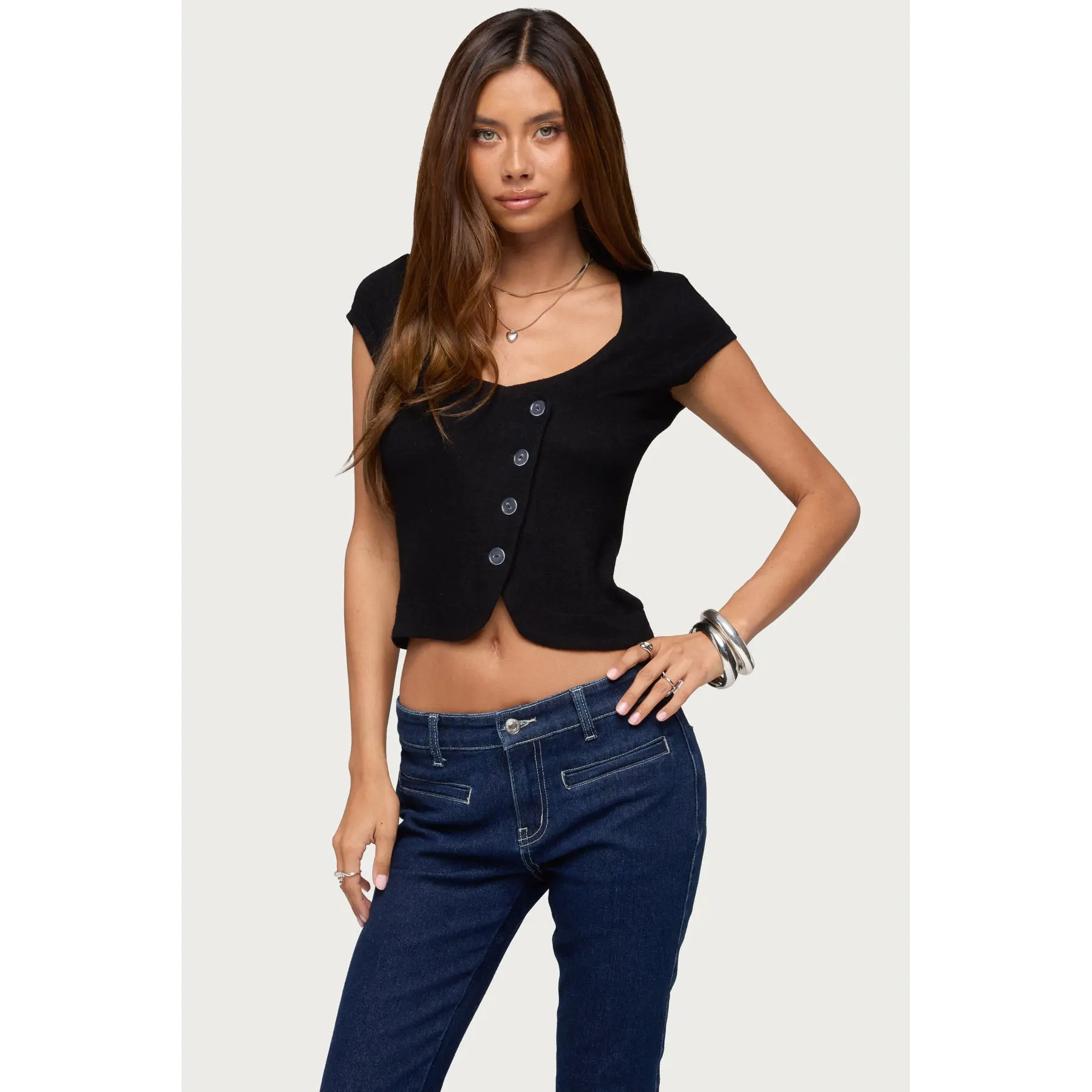 Blaunca Asymmetric Knit Top