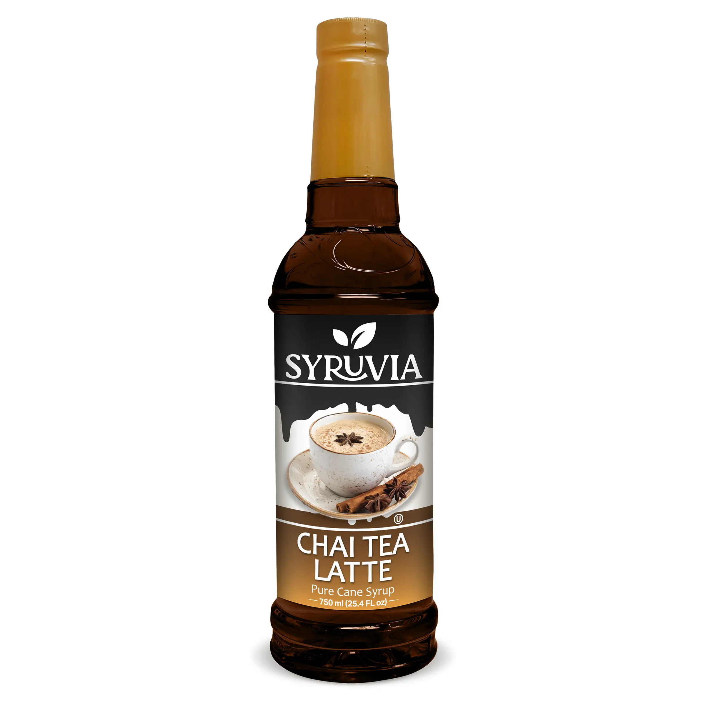 Syruvia Sweet Coconut Chai Tea Latte Syrup, 25.4 fl oz Coffee Syrup for Beverage Enhancements