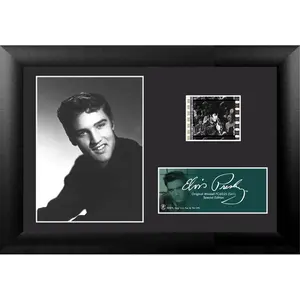 212 MAIN Elvis Presley S41 Real Film Framed Cell Collectible - 7x5 in MDF Photo Frame with Easel Back, Baby & Maternity Room Decor Collectible, Collectibles