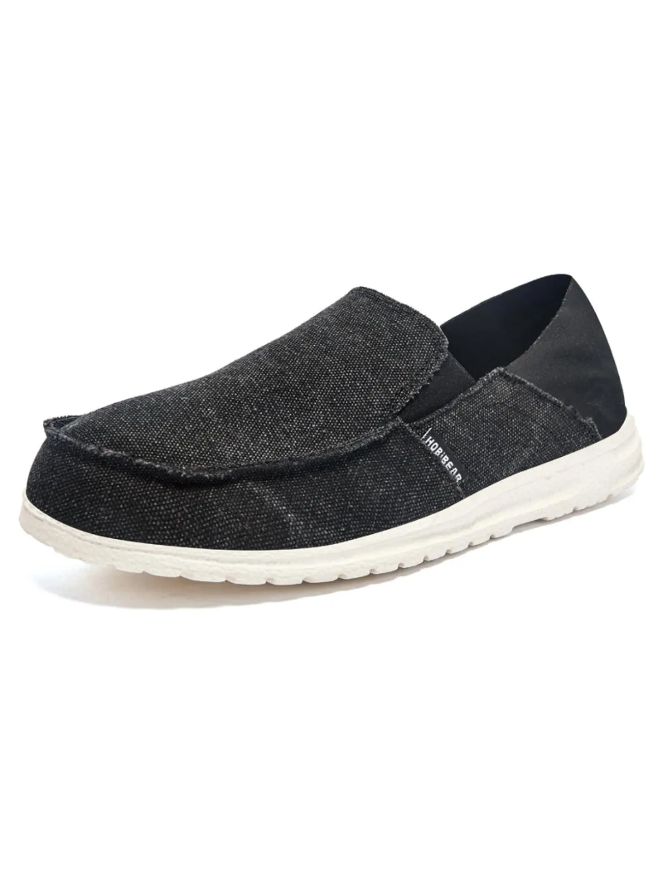 HOBIBEAR Breathable Slipon loafers, daily casual canvas shoes, low top round toe men's shoes, Walking Shoes, Flat, Casual wear shoe, Breathable footwear