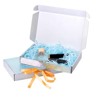 7.87" Sparkling Holographic Gift Wrap Accessory Box Jewellery Soap Candle Cosmetics Packing Box | Corrugated Shipping Paper Box Gift Box