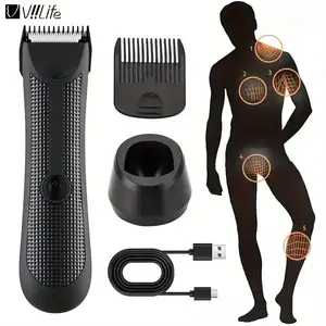 Men's electric hair trimmer,Beard Trimmer, Bikini Trimmer, pubic hair removal, private area hair removal, body beauty, epilator, rechargeable shaver,Waterproof,Rechargeable,Travel Size,Gift for Men