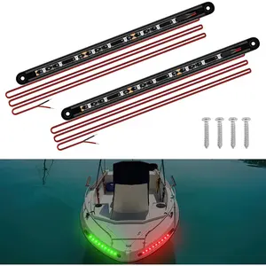 LED Boat Navigation Lights, Marine Navigation Lighting For Boats, Marine Lighting For Night Fishing, Red and Green Bow Boat Lights, Deck Lights for Marine, Yacht, Kayak, BassBoat, Pontoon