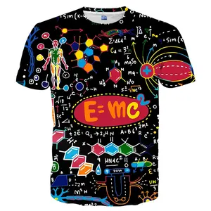Unisex Science Graphic T-Shirt: E=MC², Chemistry Molecules, Biology Anatomy, Math Equations – Casual for STEM Fans, Students, Teachers at School, Science Fairs, Daily Wear
