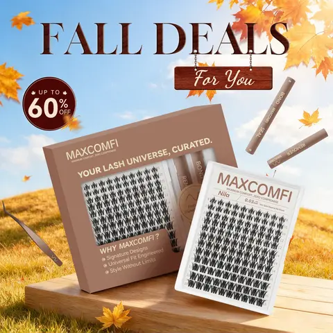 MaxComfi Nila BlushBloom Makeup False Eyelashes - Super Soft Comic Thin Band, Gentle Waterproof, Itch-Free, Long-Lasting, Natural Daily Volume, Beginner-Friendly DIY Lash Extensions for Flawless Summervibes Looks, Eyelashes Extensions Option