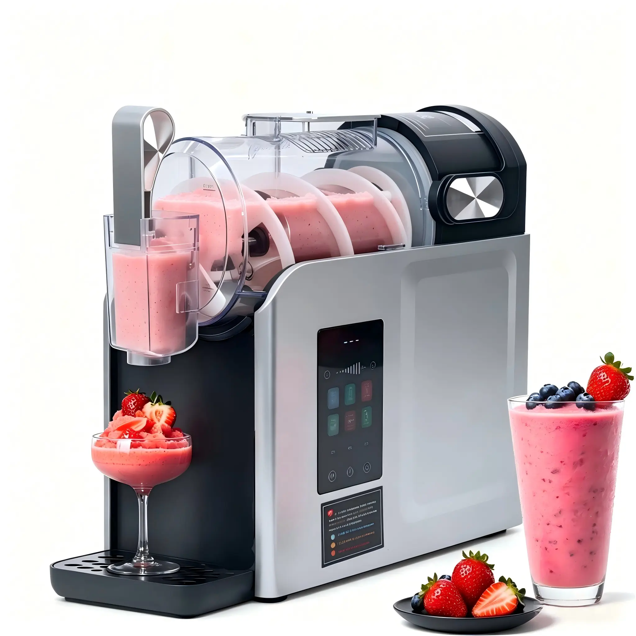 68oz Slushie Machine - Home Specialty Kitchen Appliance with 6 Preset Modes, No Ice Needed, Auto-Clean Cycle, Digital Temp Display, Dishwasher Safe, DIY Ice Cream/Smoothie Maker for Family Gatherings