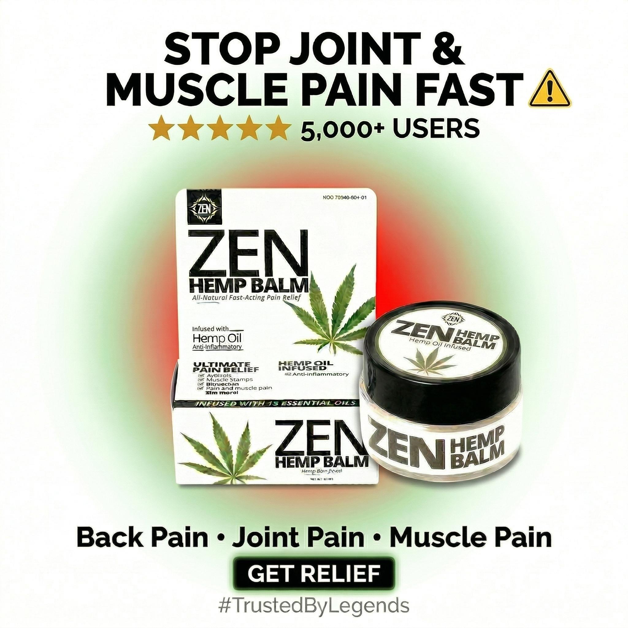 ZEN Hemp Cooling Balm – Plant-Based Botanical Formula – 20 ml Therapeutic Healthcare Fitness Wellness Wellness Aromather