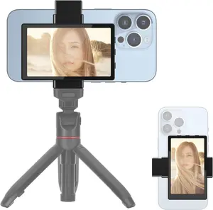 Newmowa Vlog Selfie Monitor Screen for iPhone & Samsung 4K 30fps Wired Recording Magnetic Phone Holder Live Screen Sharing Smartphone Vlogging Kit Ideal for TikTok Live Streams