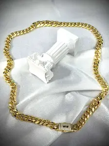 Choker para hombre de 22 pulgadas en laminado 14k