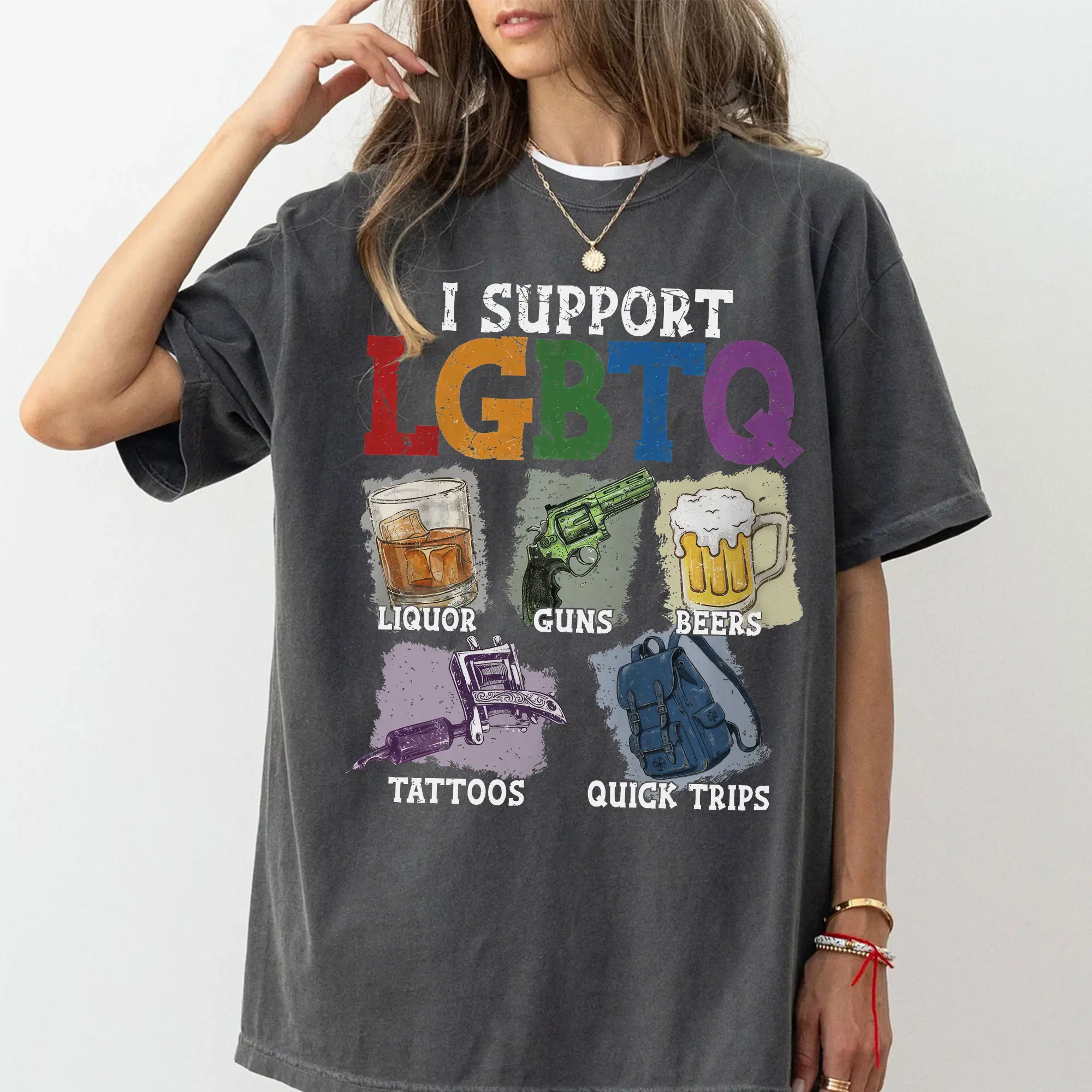 I Support Lgbtq Shirt, Funny Pride Month T-shirt, Ride Month Graphic Tee, Social Justice Apparel, Shirt Gift for Everyone