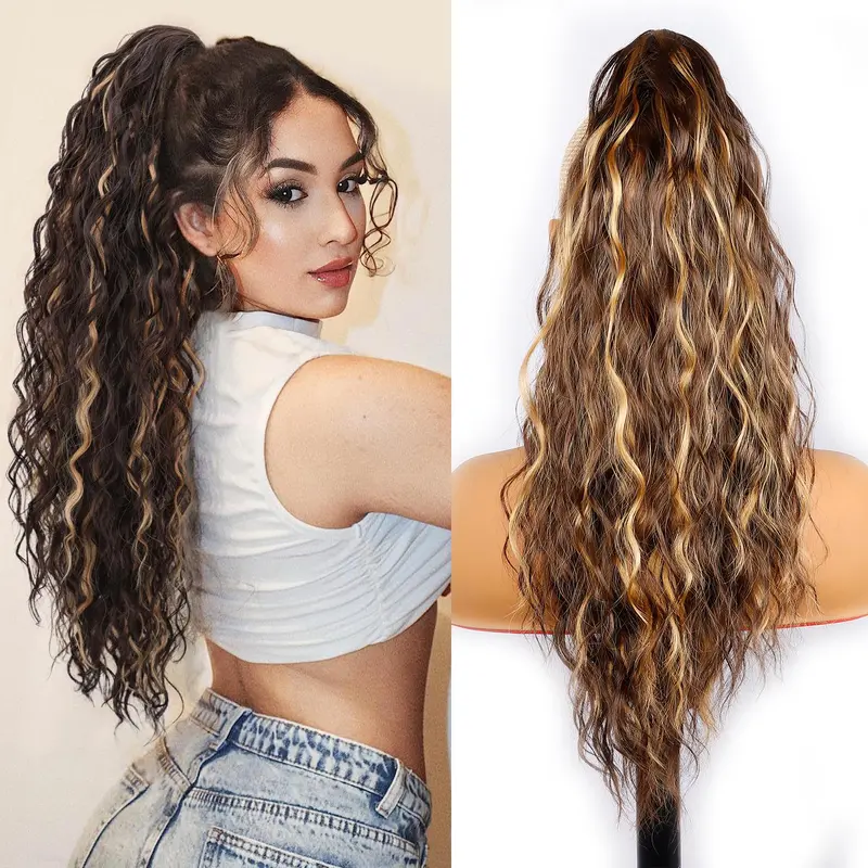 Quick Curly Messy Hair Bun – Fake Natural Bun Hair Extensions By Elailite, 30g, Heat Resistant