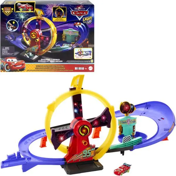 New Disney/Pixar Cars Lightning McQueen Celebration Raceway Playset - Unisex TV/Movie Character Collectible Toy Car