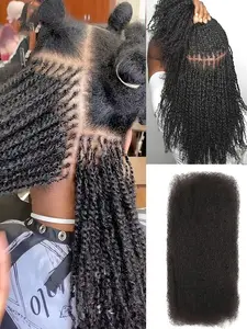 Brazilian Remy Afro Kinky Bulk Human Hair For Braiding No Weft Bulk Hair Extensions