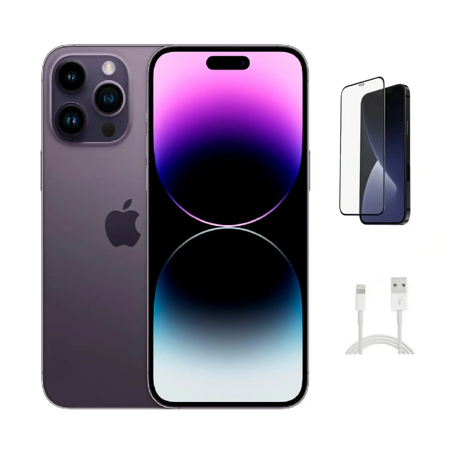 Refurbished Apple iPhone 14 Pro Max A2651 (Unlocked) Good Condition with Pre-Installed Tempered Glass & 1 Year Warranty