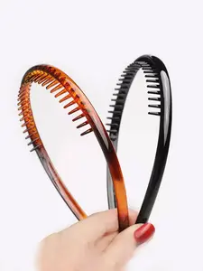 Zig Zag Headbands for Women & Teens, Plastic Hair Bands with Teeth Design, Non-Slip Combs, Ideal for All Seasons