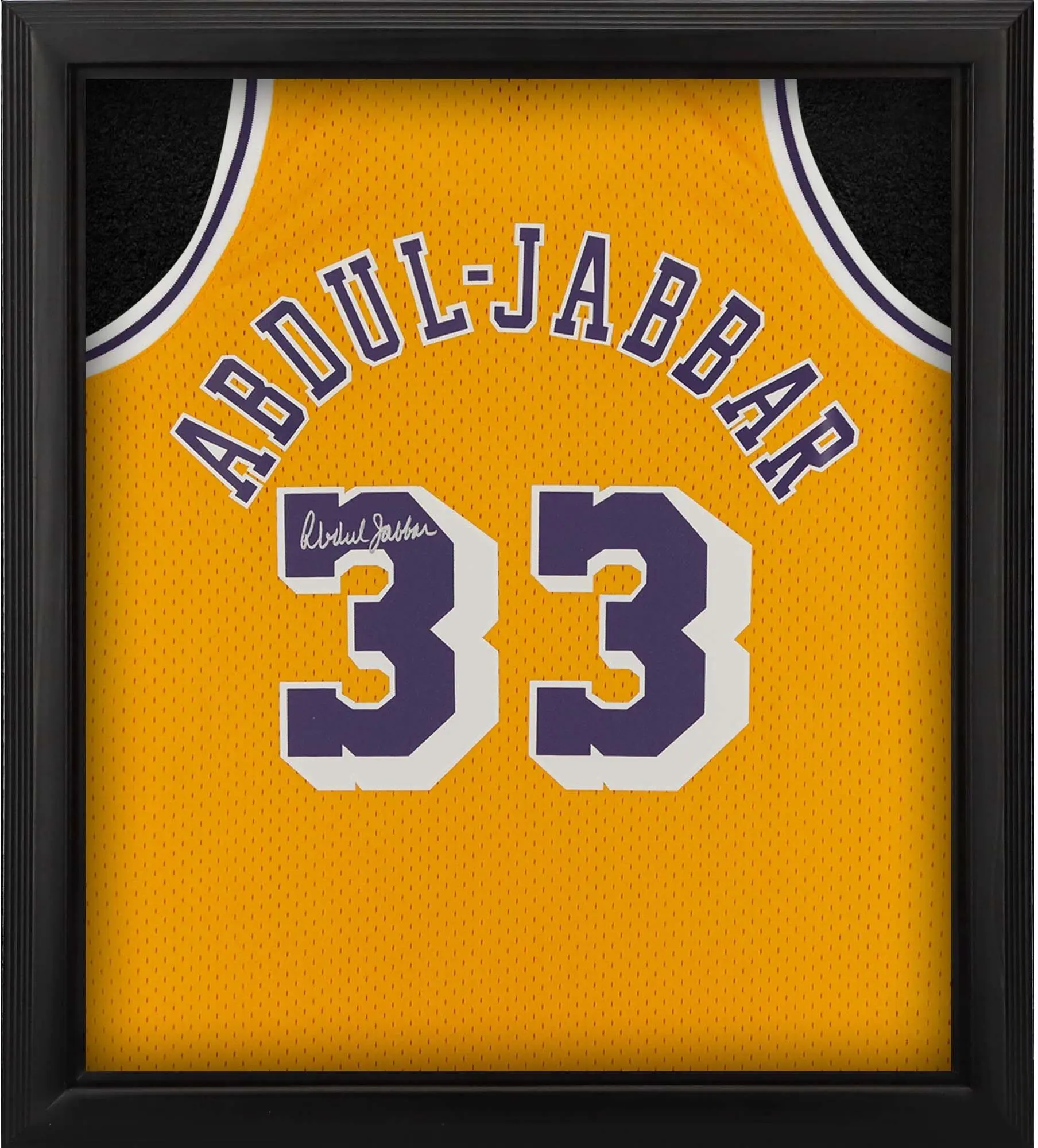 Kareem Abdul-Jabbar Los Angeles Lakers Framed Autographed Mitchell & Ness Gold 1984-1985 Swingman Jersey Shadowbox - Fanatics Authentic Certified - NBA Memorabilia