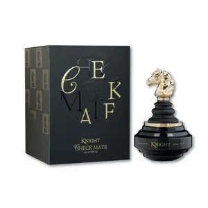 Armaf Checkmate Knight Eau de Parfum for Men 3.4 oz - Bold & Sophisticated Scent with Olibanum Resinoid, Patchouli & Woody Spicy Composition