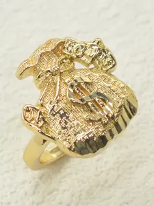 1pc 14k Money Bag Ring, Elegant Fashion Rings, Dollar Symbol Feng Shui Jewelry, Unisex Gift for New Year, Business Launch, Birthday, Streetwear & Party Wear