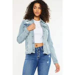 ESME FRAYED HEM TRUCKER JACKET S-XL