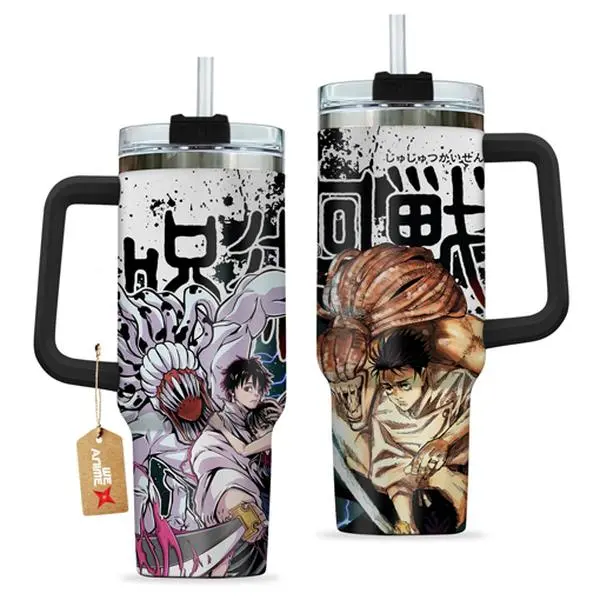 STORMMECH2 - 40oz Yuta#2 Insulated Portable Beverage Flask - Double-Wall Vacuum Stainless Steel, Cartoon Design, Washable Leakproof Straw Lid with Black Cap & Handle, 12H Hot/24H Cold Retention, Valentine Gift Drinkware, Flasks