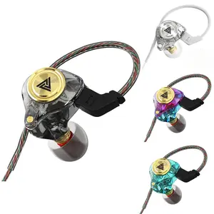 Noise Cancelling Earphones QKZ AK3, Wired In-Ear Headset with Mic, 8D Audio HiFi Subwoofer for Game & Sports Enthusiasts