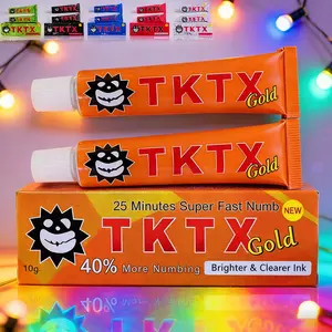 Gold Numbing Cream 40% Lidocaine for Tattoo & Laser Hair Removal 6-8 Hours Pain Relief Quick Absorption Skin Friendly 2pcs tiktokshopspringglowup
