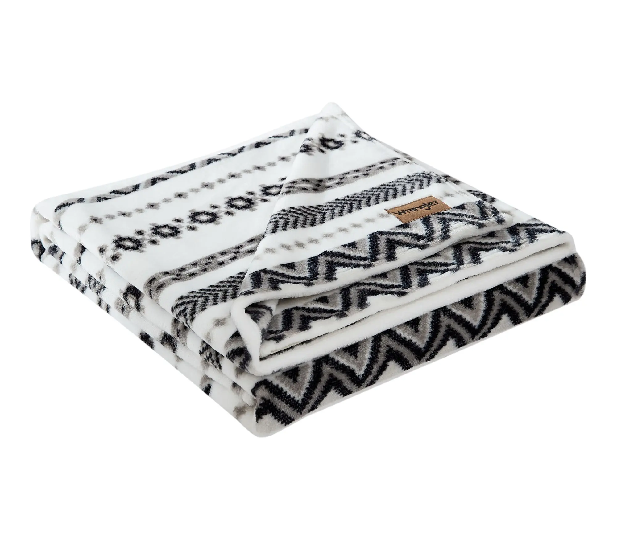 Wrangler Diamond Trail Black Plush-Fleece 50"X70" Throw