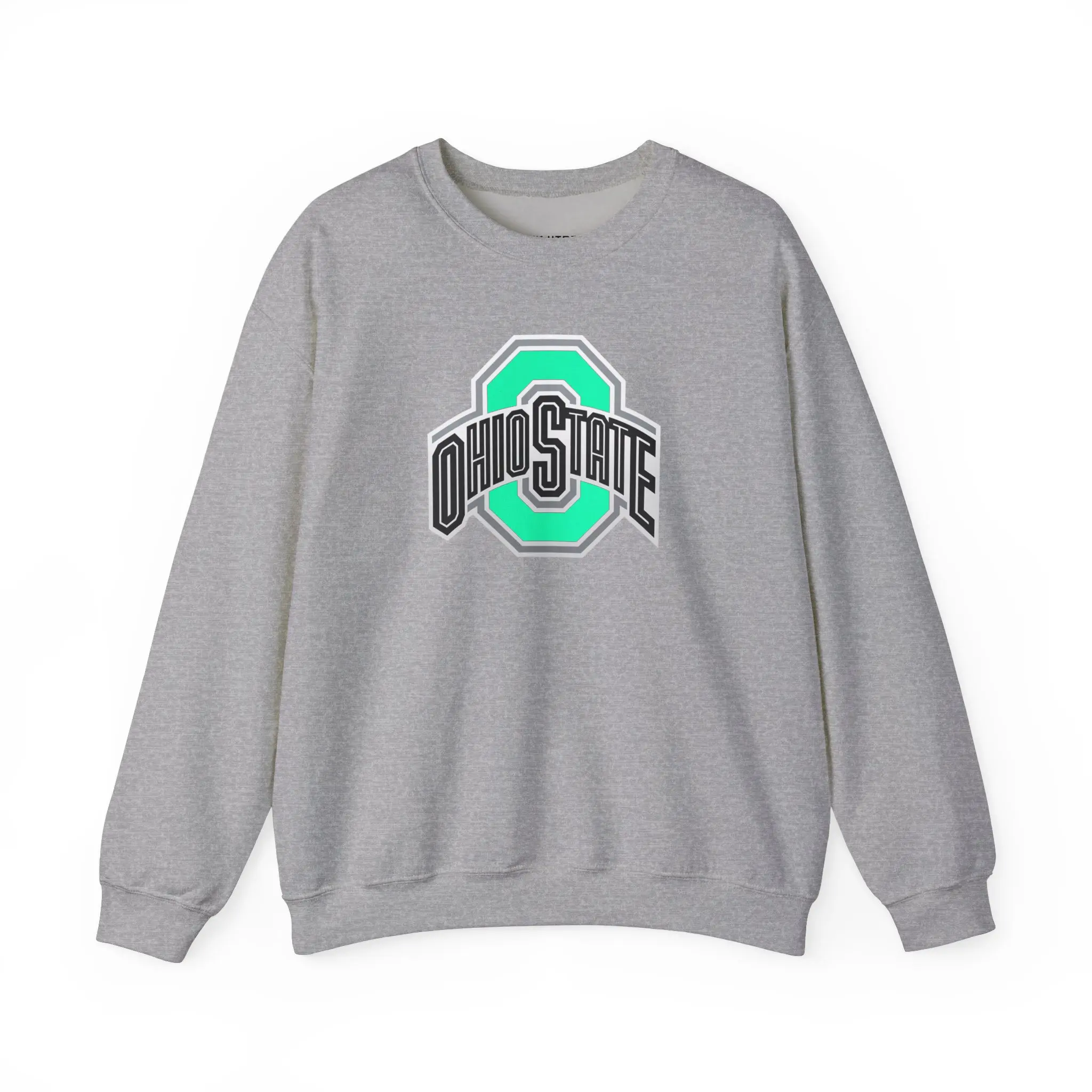 Ohio State University Buckeyes Neon Logo Football Fan Graphic Sweatshirt, College Apparel, Team Spirit Clothing, Game Day Crewneck, Sports